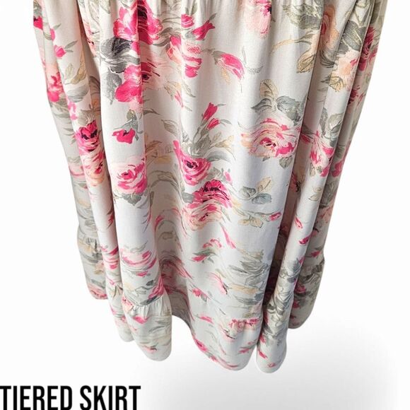 TORRID NEW MAXI Challis Steph Rose Ruffle StrapTiered Plus Size 3X Dress - Picture 11 of 17